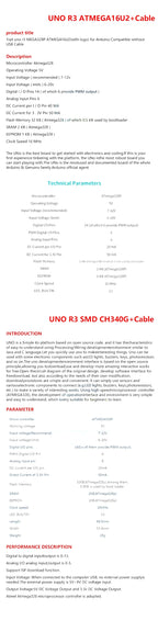 UNO R3 Development Board ATMEGA328P CH340 / ATEGA16U2 Compatible For Arduino with Cable R3/R4 UNO Proto Shield Expansion Board