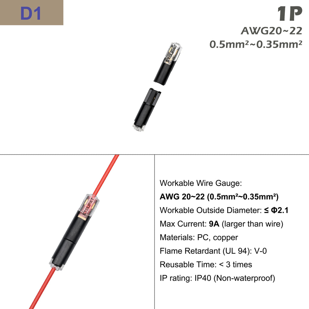 Quick Wire Connector Pluggable Locking Buckle Terminal Block Universal Compact Electrical Cable Jointer for LED Strip Car DIY