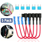 Automotive Fuse Set 5/10Pcs 12V Car Blade Fuse Holder Mini ATM ATO Add-a-Circuit Fuse TAP Adapter Fuse Fuse for Car Trucks Boats