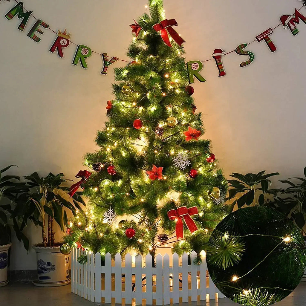 1000/500LED Green Wire Led String Fairy Lights US/EU Plug 110V/220V Waterproof LED Christmas Tree Holiday Home Garden Decor Xmas