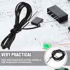 3Pcs Waterproof Thermistor Temp Sensor High Temp Rated Long Probe Accurate Temperature Measurement for Oven Boiler Water Tank