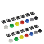 100Set Keycap Tactile Push Button Switch Momentary 12*12*7.3MM Micro Switch Button arduino Assorted Kit For Arduino Raspberry Pi