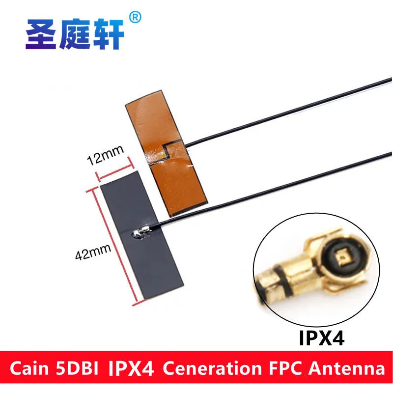5Pcs/Lot WiFi 2.4G High Gain Built-in Flexible FPC Soft Antenna ZigBee Bluetooth Module Ipx4 Patch Antenna IPX to FPC Antenna