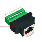 Rj45 to Screw Terminal Block 8P Connector Ethernet Rj45 Male Female to 8 Pin Screw Terminal Network Adapter Cable For CCTV DVR
