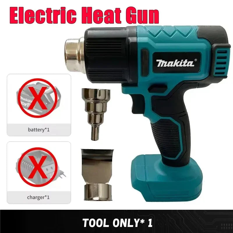 Makita Industrial Gun Handheld Electric Heat Gun Temperatures Heat Gun Cordless Hot Air Adjustable 18V Battery