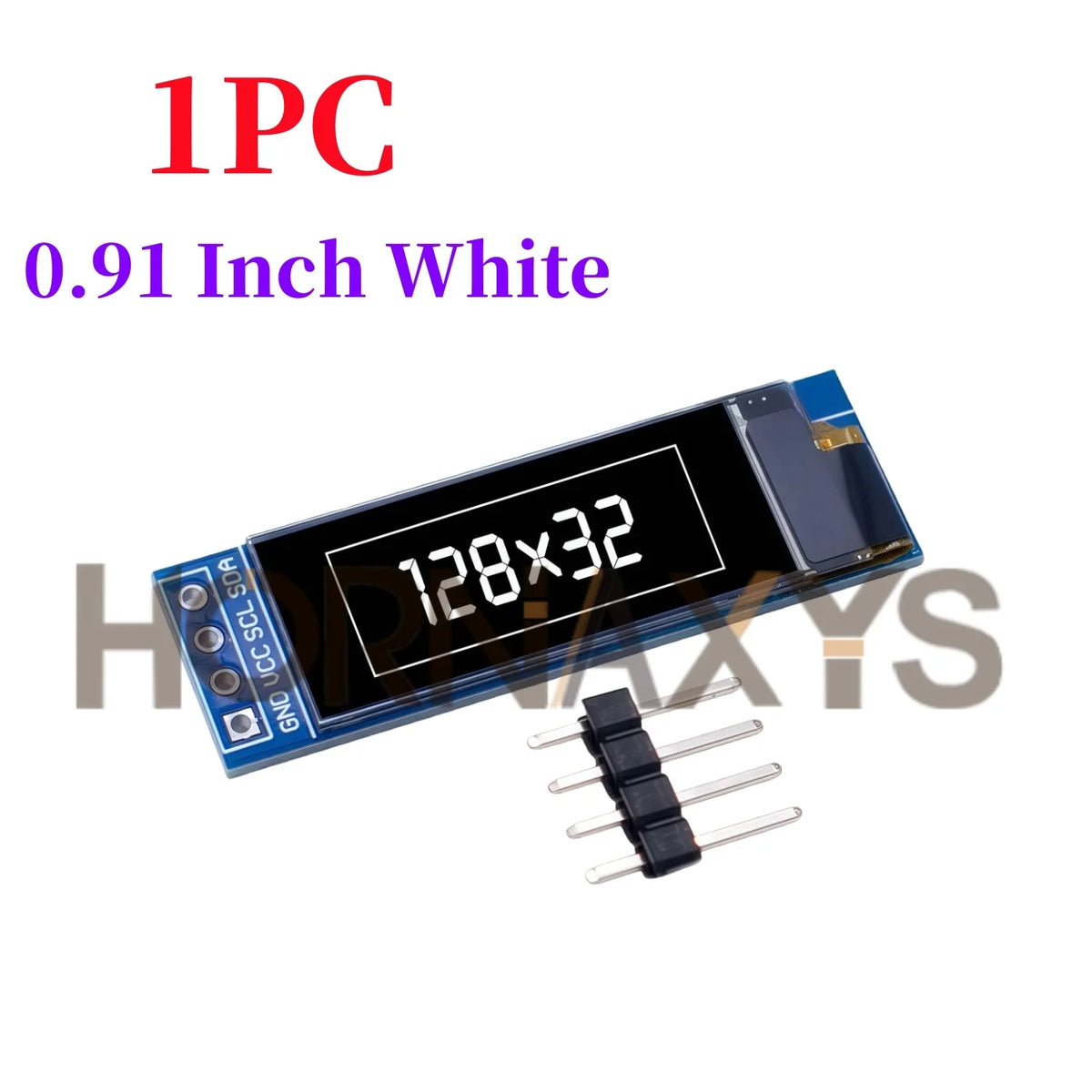 0.91 Inch 128x32 IIC I2C White / Blue OLED LCD Display DIY Module SSD1306 Driver IC DC 3.3V 5V for arduino