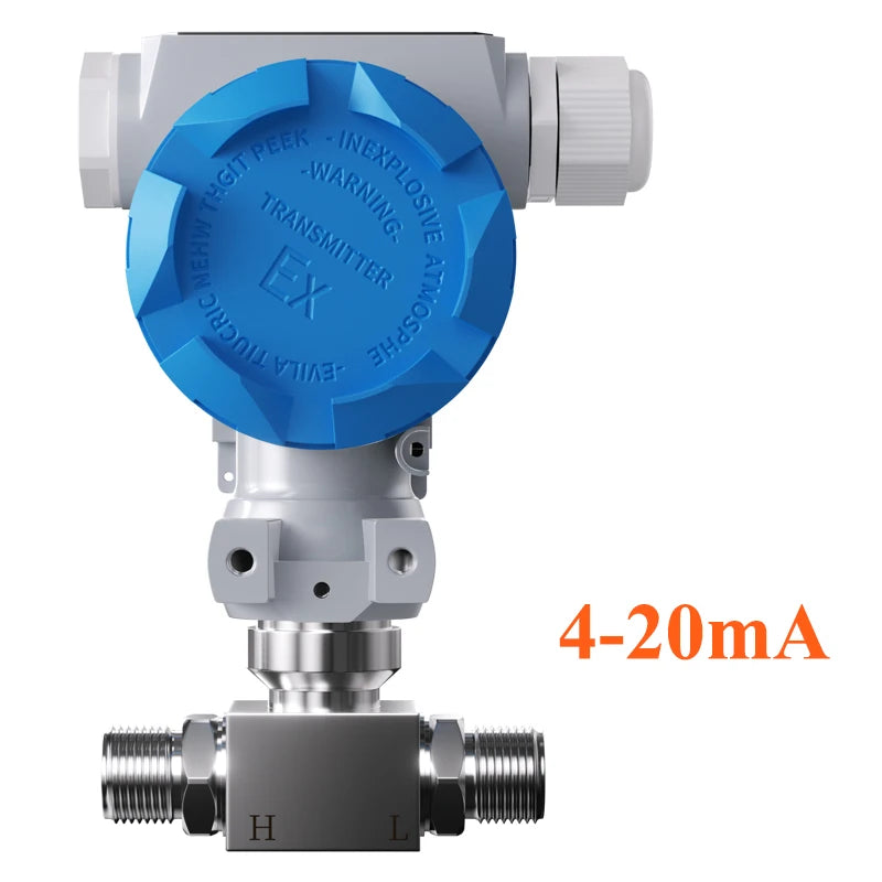 Differential Pressure Transmitter 4-20mA 0-10V RS485 Differential Pressure Sensor 0-50pa 0-100pa 0-500pa M20*1.5 Pressure Sensor