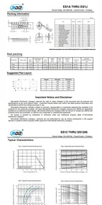SMD Schottky Diode SS14 SS24 SS34 SS54 SMA Package 1A 2A 3A 5A 40V  50pcs/100pcs/200pcs/500pcs