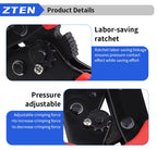 Electrician Pressed Pliers Crimping Tool with Interchangeable Dies Ratcheting Wire Crimper for Electrical Terminals Connector