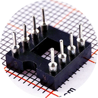 5/50 Pcs 2.54MM Pitch SMD DIP IC Socket Contact Clip Surface Mount Machined Receptacle 4 6 8 10 12 14 16 18 20 24 Pin Row 7.62mm
