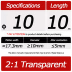 10 Meter/Lot Heat Shrink Tube 2:1 Clear Transparent Tubing Shrinkable Wrap 1mm - 60mm Cable Sleeve Wire
