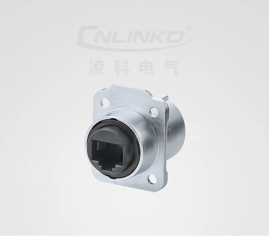 CNLINKO M24 Waterproof IP68 Circular RJ45 Connector 8P8C Cat6 Male/Female Panel Mount for Industrial Automation Marine & Outdoor