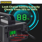 HD 13S 54.6V 20A 15A 12A 10A 8A 5A LCD Smart 110V or 220V lipo lithium battery charger for 48V electric scooter motorcycle ebike