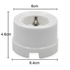 High Quality Wall Light Retro Ceramic Knob Rotary Switch EU Socket White