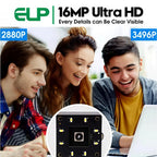 ELP Ultra HD 16MP Autofocus USB Camera IMX298 UVC Driverless Webcam for PC Raspberry Pi Android for Face Recognition