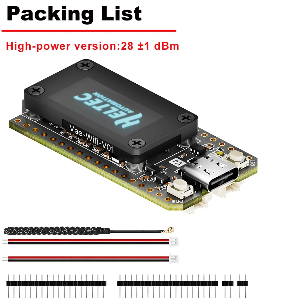 Heltec LoRa 32 V4 ESP32 SX1262 Development Board with 0.96 Inch OLED Display WiFi BLE Mesh Network for IoT Arduino Projects