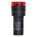 AD16-22SM Buzzer 22mm Panel Diameter DC 12V 24V AC 110V 220V Flash Signal Light Red LED Active Buzzer Beep Alarm Indicator