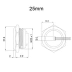 RGB Led Push Button Switch With Wire Custom Pattern Car DIY Waterproof Led Momentary 19/22/25/30 mm Self Reset 12v Symbol Signal