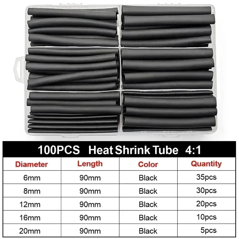 DIY Repair Heat Shrink Tube Assortment 3:1&4:1 Dual Wall Adhesive Flame Retardant Insulator For All Kinds Electrical Wire Cable