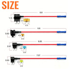 BEECHIP 12V Fuse Holder Add-a-circuit TAP Adapter Micro2 Mini Small Standard ATM APM Blade Auto Fuse  with 10A Blade Car Fuse