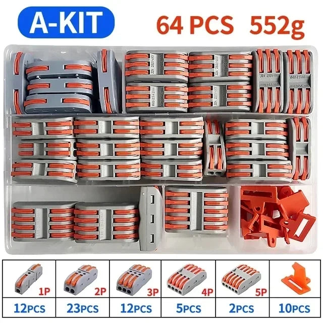 10pcs Compact 1/2/3/4/5 in Multiple Out Wire Connector - Speedy Splicing, 0.08-4.0mm  for Home Wiring Conductor Terminal