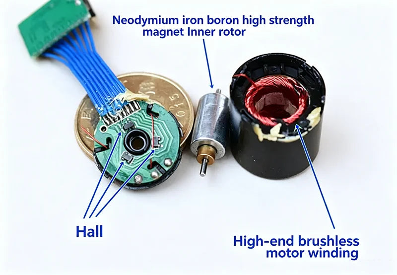 BLDC Small  Motor Hall Sensor High-Speed Neodymium Magnet 3-Phase RC Car Servo Model Car