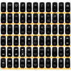 Marine 12V 24V White Led On Off Rocker Switch 5Pin SPST Momentary Switch DPDT ON OFF ON 3-Way for Car Boat Carling 4X4 Narva