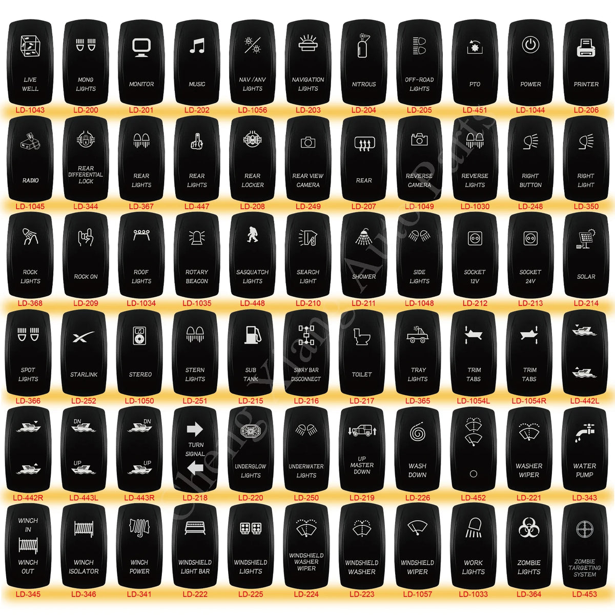 Red Led Light Rocker Switch 12V/24V SPST DPDT Toggle Switch ON OFF/ ON OFF ON Backlight Latching / Momentary Dash Panel Control