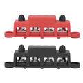 Power Distribution Block M8 Screw 4 Terminal Bus  DC 48V 250A for Automobile Boat Power Distribution Block Bus  250A