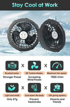 Air Conditioner Vest Cooling Fan 5V or 12V Adjustable Gear High Speed Fan For High Temperature Outdoor Work Fast Cooling DC Fan