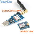 USB to GSM Quad-band GPRS SIM800 SIM800C Module for Wifi Wireless Bluetooth-compatible BLE SMS Messaging With Antenna CH340T