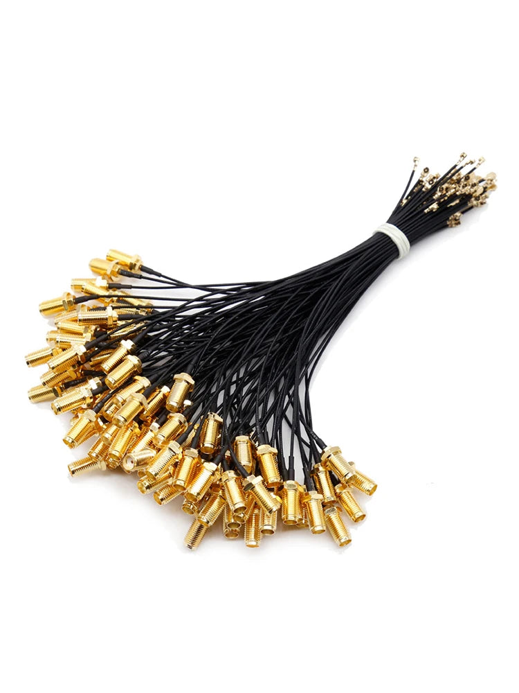 100Piece/Lot SMA Female to uFL u.FL IPX IPX1 Coaxial 1.13 Cable RP-SMA Adapter Pigtail RF1.13 5cm 10cm 15cm 20cm 25cm Wholesale