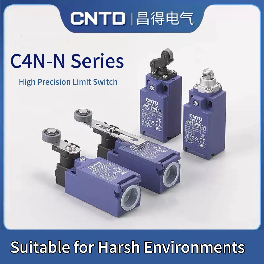 CNTD C4N-4167N Limit Switch IP67 Waterproof Coil Spring Type 3N Low Actuation Force 1NC 1NO Slow Action Forced Disconnect
