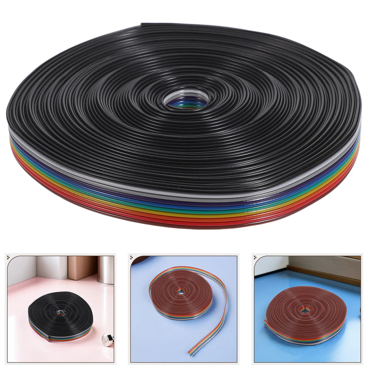Flat Ribbon Cable 20p 1.0mm Pitch Flexible Wiring Harness Electric Component Connector for Data Signal Transmission