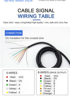 Cloweit 25mm Incremental Encoder 4mm Shaft Rotary  100 200 360 400 500 600 800 PPR 5-24VDC E6A2-CWZSE Automation Sensor Switches
