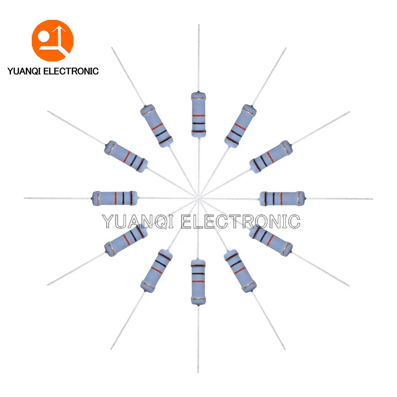 20pcs 2W Metal Oxide Film Resistor 5% 1R-10M 10R 100R 240R 470R 1K 2.2K 10K 24K 47K 100K 220K 1M 10 220 470 ohm Carbon Film