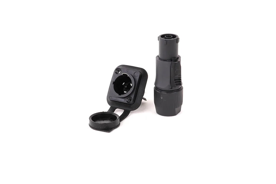2pcs 3Pins Waterproof IP65 True Locking Powercon Male Plug Jack Power Female Sockets Chassis Wire Connectors