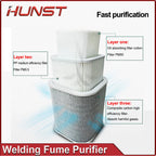 HUNST Welding Marking Smoke Absorption Dust Purifier XF180 XF250 Laser Smoke Exhauster Filter Element Replacement