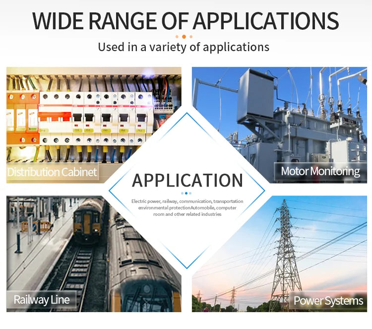 AC/DC Current Transmitter 4-20MA 0-10V RS485 Current Sensor Hall Current Transducer 0-100A 0-200A Current Transducer Transmitter