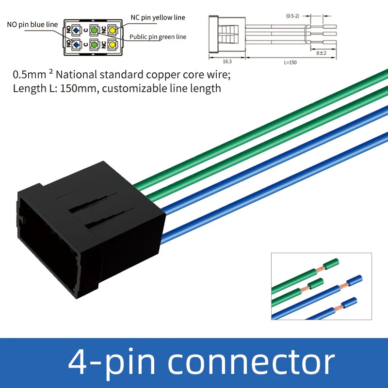 LANBOO 14mm*9mm Series 7Amp High Current Rocker Switch ON-OFF-ON 2/3Position 4/6Pin KCD1  With Red/Green Light  12V24V220V