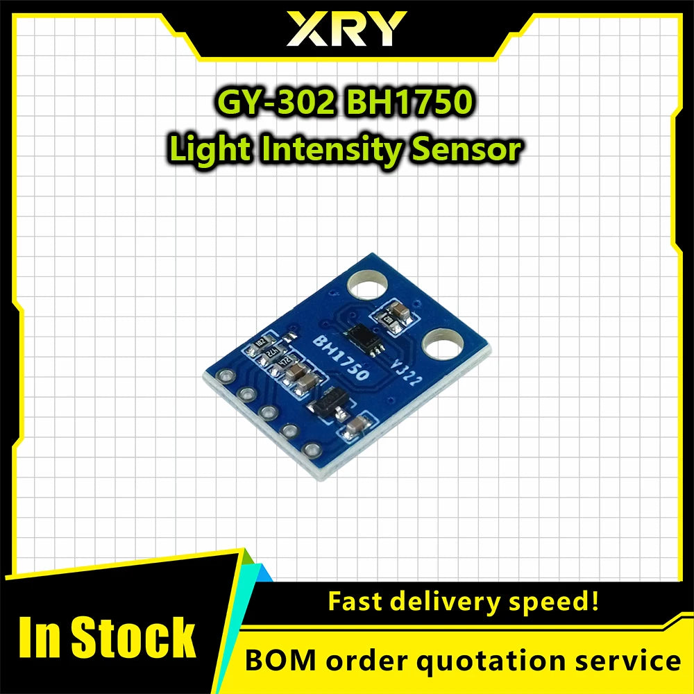 XRY 1-10PC GY-302 BH1750 BH1750FVI Light Intensity Illumination Module Digital Optical Intensity Illumination Sensor for Arduino