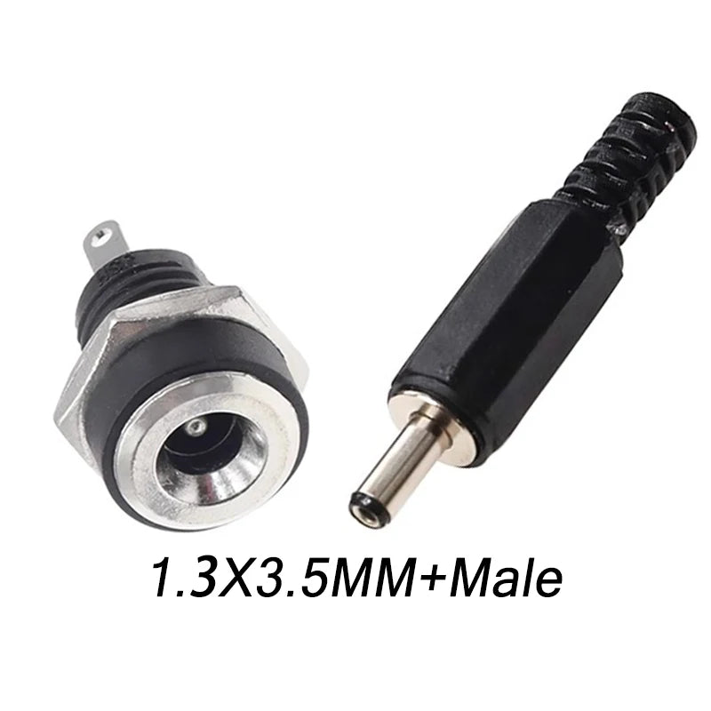 10/50/200Pcs DC-022B DC Power Socket 5.5x2.1/2.5mm Panel Mount Female Jack Socket  DC Connector DC022B