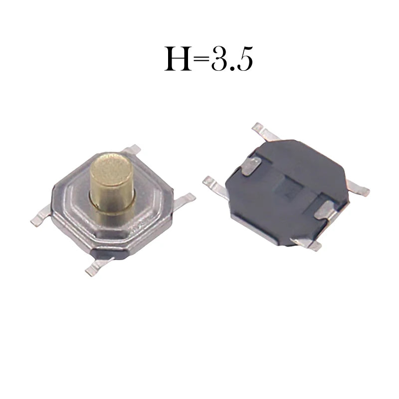 Metal Tactical Push Button Switch,Tact Switch,5.2x5.2x1.5mm to 9mm 4PIN SMT,Key Switch Speaker Audio button,PER 50PCS