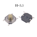 Metal Tactical Push Button Switch,Tact Switch,5.2x5.2x1.5mm to 9mm 4PIN SMT,Key Switch Speaker Audio button,PER 50PCS
