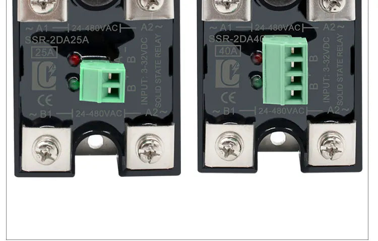 LCTC Solid State Relay SSR 10A 25A 40A DC To AC Single Phase Dual Channel Single Control Or Dual Channel Dual Contro 24-480VAC
