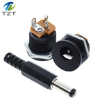 TZT 10Pcs DC-022 5.5-2.1 / 5.5 x 2.1mm DC Power Socket/ DC Connector Panel Mounting DC022