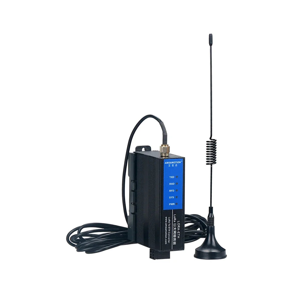 LORA to Ethernet Module LORA-ETH Wireless Remote IO Converter Transmission Signal Data Acquisition Transceiver 3m 10m Antenna