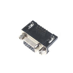 5/10PCS DR15 Female/Male Right Angle Welded D-Sub 15 Pin Connector RS232 Connector 90 Degree Bent Needle DB15