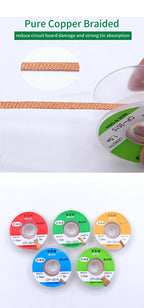 Desoldering Braid Tape Copper Welding Solder Remover 1/1.5/2.5/3/3.5/4mm Wire Soldering Wick Tin Lead Cord Flux BGA Repair Tool