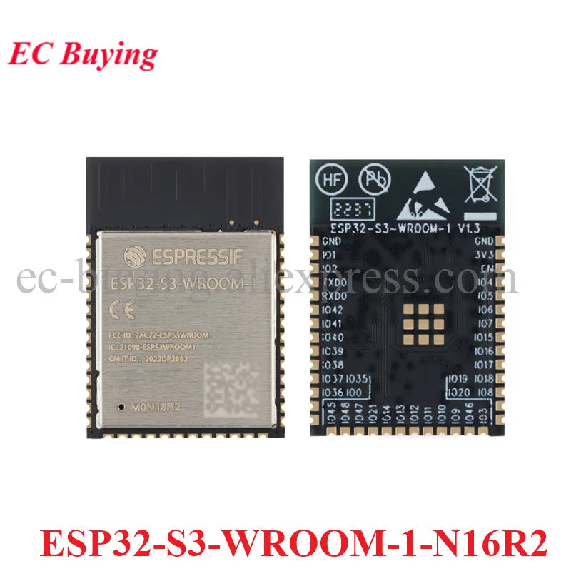 ESP32-S3-WROOM-1 N16 N16R2 N16R8 ESP32-S3 WiFi Bluetooth-Compatible BLE 5.0 16MB Flash 2MB 8MB PS-RAM Dual-core Wireless Module